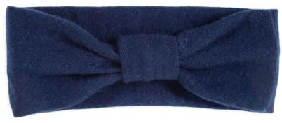 Turtle Doves Women's 100% Recycled Cashmere Headband, Navy, Onesize | Lightweight, insulating & breathable winter headband, handcrafted in Britain to keep ears cosy and hair comfortably in place