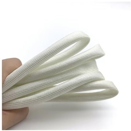 1pc High-Temperature Fiberglass Sleeve 10M - Heat Resistant Insulated Wire Wrap for Cable Protection, 1-50mm D(50mm)