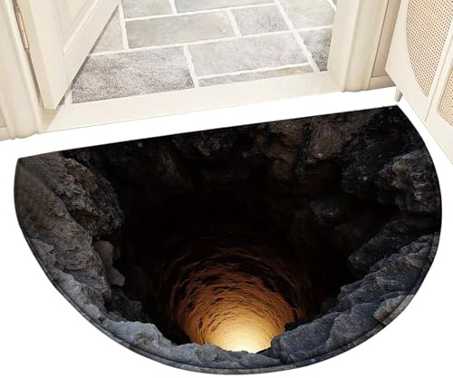 Generisch Optische Täuschung Teppich | Waschbarer Teppich | 3D Loch Illusion Badezimmerteppich - Für Wohnraumdekoration Wohnzimmer Badezimmer Küche Büro Studentenzimmer