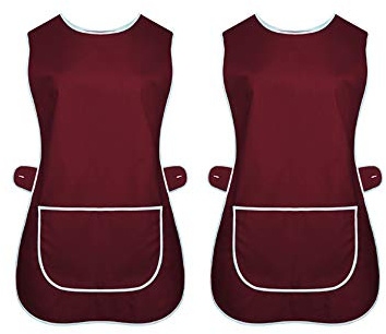 a2z workwear Ladies Tabard Apron Multipack with Pocket – Cleaning Kitchen Catering School Nursery Overall Pack of 2 4 6