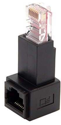 CY 90 gradi fino ad angolo 8P8C FTP STP UTP Cat 5e maschio a femmina LAN Ethernet adattatore di estensione di rete