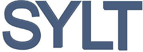 osters muschel-sammler-shop Schriftzug Sylt in blau aus Holz, Höhe 15 cm Länge 35 cm - Nordsee, Strand Wasser Meer, Dekoration Anrichte, Wohnen