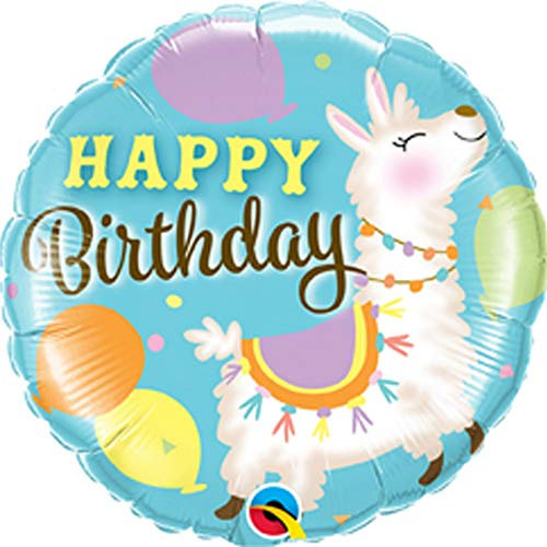 Qualatex Folienballon mit Lama-Motiv, 45,7 cm, mehrfarbig