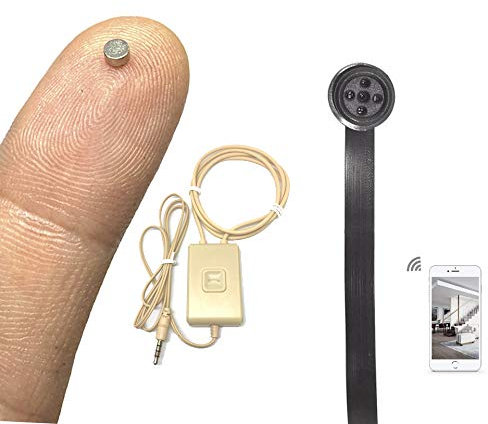 PinganillosOcultos Imán V3 + Cámara Botón Espía WiFi (Carne)