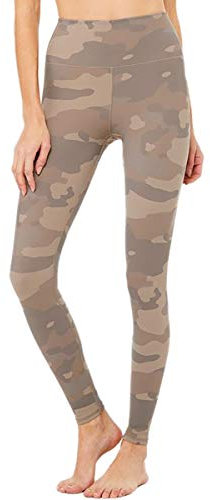 Alo Yoga Damen Vapor-Leggings mit hoher Taille Hose, Kitt Camouflage, XXS