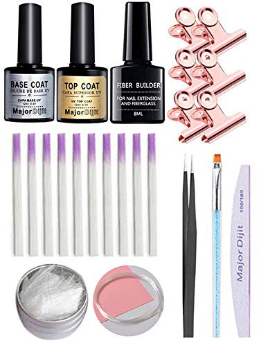 Fiberglas Kit Anself Fibernails für Nagelverlängerung Nagel Acryl Tipps Salon Maniküre Werkzeug Set mit Manicure Gel