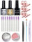 Fiberglas Kit Anself Fibernails für Nagelverlängerung Nagel Acryl Tipps Salon Maniküre Werkzeug Set mit Manicure Gel