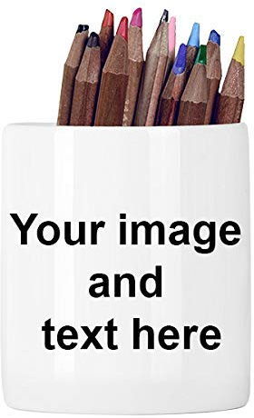 Personalised Custom Pencil Pot with Your own Image and Text Themed Funny Gift for Christmas, Fathers Day, Mothers Day, anniversary, Valentines Day