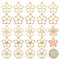 OLYCRAFT 30 Stück Legierung Lünette Anhänger Mit Offener Rückseite 35x30mm Hohlrahmen Baumeln Charms Making Kits Open Back Anhänger Für DIY UV-Harz Oder Gepresste Blume Schmuckherstellung