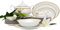 konsimo Geschirr Set Kombi 6 Personen – AGAWA GOLD Teller Set Modern 25 Teilig – Tafelservice - Service & Geschirrsets - Kombiservice 6 Personen - Service Set für Familie - Geschirr Bunt – Essgeschirr