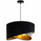 Light-Home Milan Elegant Hängelampe - Modern Deckenlampe für Wohnzimmer Schlafzimmer und Esszimmer - Designer Pendelleuchte aus Metall mit Lampenschirm aus Velours - Schwarz und grau