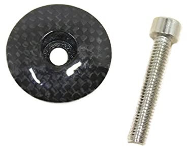 ZYONG Headset Carbon Fiber Stem Top Cap 3K T800 MTB Mountain Road Bike Superlight Stem Headset Top Cap Cover Bolt for 1-1/8 '' Fork
