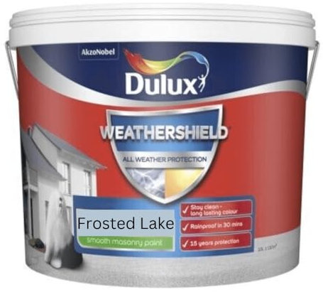 Dulux Weathershield Frosted lake Smooth Matt Masonry paint - All Weather Protection - 10L