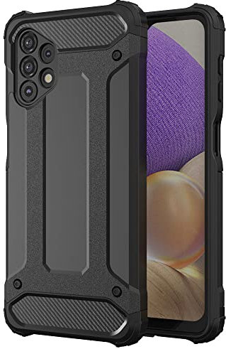 TECHGEAR Galaxy A33 5G Tough Armoured Case - ShockProof, Rugged, Sturdy, Heavy Duty Protective Impact Case Cover Designed for Samsung Galaxy A33 5G (Black)