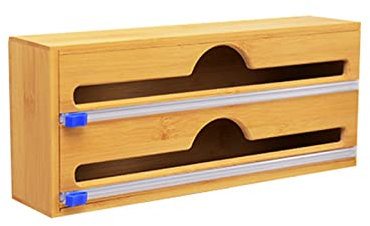 Lazyspace Folienspender mit Schneider, Kunststoff-Folienspender aus Aluminiumfolie und Wachspapierspender für Küchenschublade