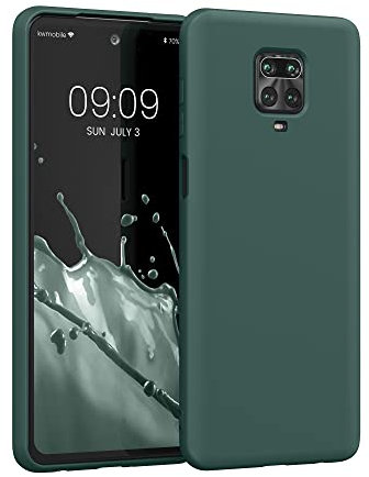 kwmobile Custodia Compatibile con Xiaomi Redmi Note 9S / 9 Pro / 9 Pro Max Cover - Back Case per Smartphone in Silicone TPU - Protezione Gommata - verde muschio