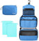 Cooja Wash Bag Hanging Toiletry Bag Men Women, Travel Washbag with Hook & Handle, 1 Toilet Bag + 2 Drawstring Bag, Sky Blue