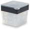 W&P Ice Cube Silicone Freezer Ice Tray with Lid, Space-Saving, Stackable Design, Dishwasher Safe, Charcoal