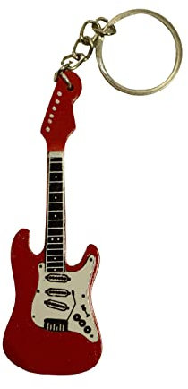 FTWDesign E-Gitarre Schlüsselanhänger in rot