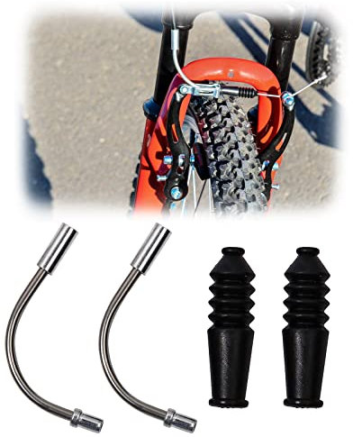 V Brake Noodles, V Bike Brake Cables 2 Sets Bicycle Brake Cable Guide Pipe V Brakes Bike Repair Parts Cycling Brake Pipes Rubber Hoses for Road Mountain Bicycle Accessories