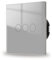 JIMEIDA Touch Lichtschalter 3 Fach 1 Weg mit Grau Unterputz, Glas Panel und Status-LED Wandschalter,AC 240 V,500W,86mm,Kein Neutralleiter Erforderlich