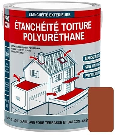Étanchéité toiture polyuréthane - Étanchéité toit terrasse, toit plat PROCOM 3.5 Kg