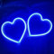 Herz-LED-Neonlicht, blaue Herzlampe für Valentinstag, Muttertag, Herzlicht für Mädchen, Jungenzimmer, Wanddekoration, batteriebetriebene Neon-Herzgeschenke für Ehefrauen, 7,8 x 8,2 Zoll(2 Stück)