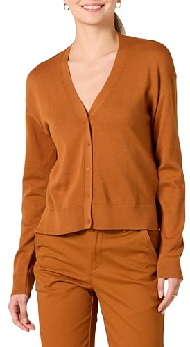 Amazon Essentials Pull Cardigan Léger Femme, Caramel, S