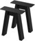 BK Styl 2 Stück Tischbeine Metall Schwarz A-Form | Tischgestell aus 80x40mm Profilen | Tischkufen Tischfüße Möbelbeine für Schreibtische & Esstische I Stahl Pulverbeschichtet (350x420mm Black)