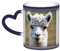 Niedliches Lama-Muster, coole magische Keramiktasse, ideal für Camping, Innen- und Außenbereich, thermochrom und langlebig.