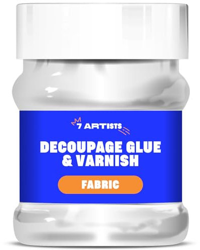 7 Artists Colla Acrilica per Decoupage 230 ml | Colla per Tessuti e Tovaglioli | Trasparente | Articoli e Vernice per Decoupage