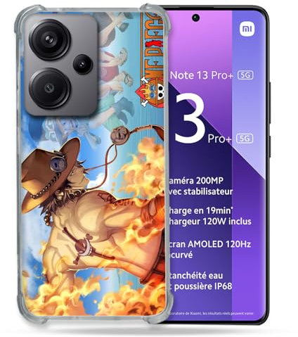 Coque Renforcée pour Xiaomi Redmi Note 13 Pro Plus 5G Manga One Piece Ace Color
