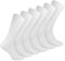 Sock Snob 6er Pack Herren Socken Gerippt Baumwolle Atmungsaktiv Socken mit Komfortbund (39-45, Weiß)