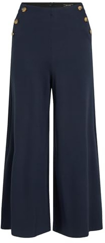 King Louie Damen Hose Pia Culotte Milano Uni (DE/NL/SE/PL, Alphanumerisch, S, Regular, Regular, Evening Blue)