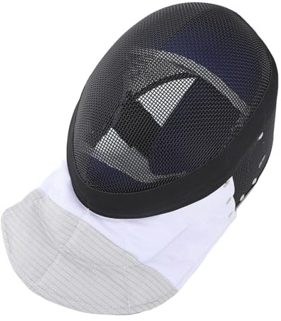 Alomejor Máscara Deportiva de Esgrima, Casco Protector con Pechera Acolchada, Forro Impermeable de Malla Metálica para Práctica Diaria y Competición