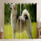 BSYYZQC Schlittenhund Verdunkelungsvorhang, Vorhang Blickdicht Alaska Vorhänge mit Ösen, Gardinen Verdunklungsvorhänge für Wohnzimmer Schlafzimmer Kinderzimmer 2er Set 145x140cm (HxB)