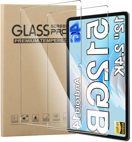 MEMELOKA Protector de Pantalla para Doogee T40 Pro 12 Pulgadas, 2 Piezas[Antiarañazos][Antihuellas][Alta Sensibilidad] 9H Dureza Cristal Templado Doogee T40 Pro