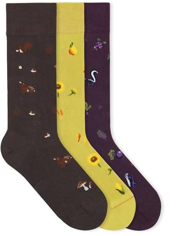 von Jungfeld - 3er Set Motiv Socken mit Wilderness Icon - Bunte Socken in Gr. 35-38