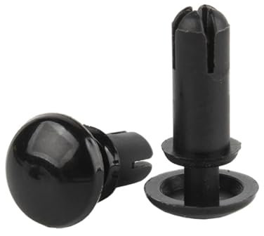 Black Nylon Press Rivet Nut R Type Expansion Nail Plastic Spacer Standoff Buckle Clip Computer PCB PC Board Motherboard Fixing(R5075-50pcs)