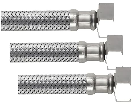 Boutté 3122957 FF15 Flexible sanitaire femelle 15 x 21 longueur 300 mm DN8 (Lot de 3)