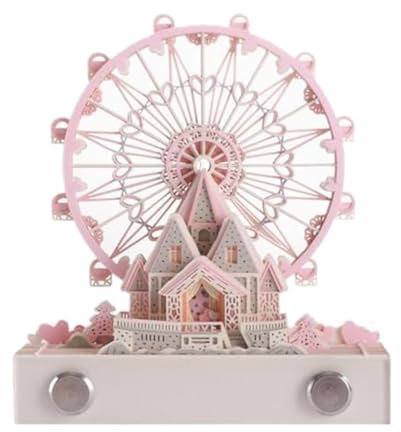 1 bloc-notes 3D avec lumières, calendrier de bureau d'artiste rose acrylique 2024, calendrier 3D, bloc-notes Artopad gravure