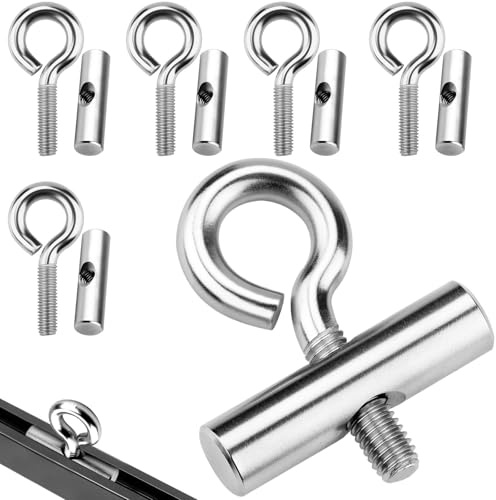 6 Pezzi Accessori per Camper 8-10mm Acciaio Inossidabile Argento Ganci per Tende da Campeggio Ganci per Tendalino Camper Roulotte Barche