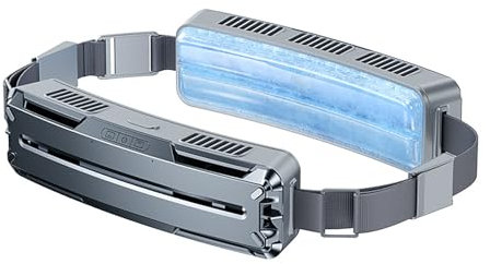 shenruifa Wearable Waist Fan 3 Speeds Portable Bladeless Mini USB Belt Fan Cooling for Hot Weathers Outdoor Sports