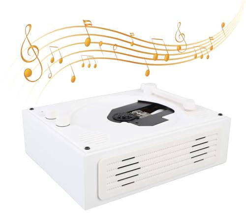 Vintage -CD -Player mit Lautsprechern, Tragbarer CD -Player mit Bluetooth -MP3 -Stereo, Musikplayer mit USB -Kabelfernbedienung für Home