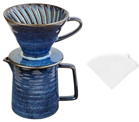 Feriany Macchina da caffè da in ceramica con 40 filtri di carta, 10 Oz/300 ml
