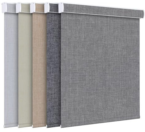 Grandekor Verdunklungsrollo mit Kassette Schnurlos Nach Maß Breite 40-200cm Höhe 50-250cm, Rollos für Fenster mit Bohren Verdunkelnd Blickdicht Sonnschutz für Wohnzimmer Schlafzimmer Kinderzimmer