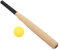 1Satz Baseballschläger für Tragbarer Trainingsschläger mit Ball für Drinnen und Draußen Holzoptik Interaktives Kinderspielzeug für Familienaktivitäten