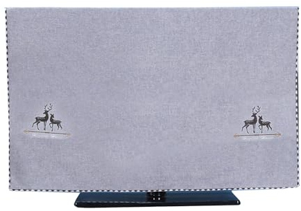 SQOYEI Housse écran TV Intérieur Doux Anti-Rayures LED, LCD TV Housse Anti-Poussière Semi-Emballage Couverture de Télévision Anti-Humidité Dortoir(46-50in(114 * 65cm),Grey-B)