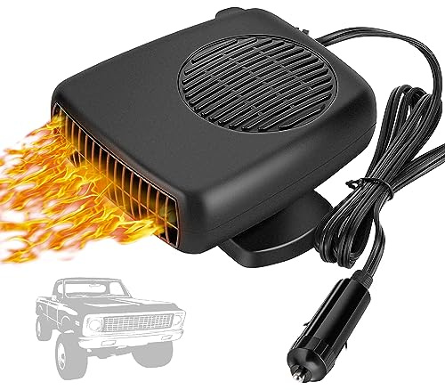 Showvigor Chauffage Voiture, Chauffage Voiture Allume Cigare Portable 150W Chauffage 12v Voiture 2 en 1 Fonction de Refroidissement de Chauffage- Degivreur Pare Brise