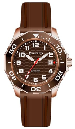 KNISKRED Montre Sportive Homme avec Cadran Facile à Lire Et Bracelet en Acier Inoxydable Ou Silicone, Étanche